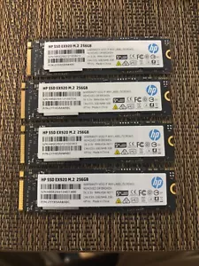 HP SSD EX920 M.2 256GB USED PULL FROM WORKING DESKTOPS PACK OF 4 - Picture 1 of 2