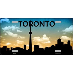 Mini Größe 4"x2,2" Nummernschild Metall Neuheit Schild Tag Toronto Silhouette - Bild 1 von 1