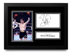 Barry McGuigan signed A4 gerahmt Foto Display Autogramm Boxen Unterschrift mit COA - Bild 1 von 5