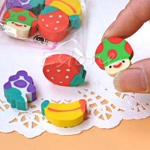 50pcs Kids Children Rubber Pencil Eraser Novelty Mini Fruit Stationery Gift Toy - Picture 1 of 9