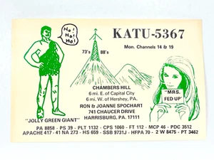 Vintage QSL Karte Amateurfunk CB Amateurfunk KATU-5367 Ron Joanne Spochart Mrs. Fed Up - Bild 1 von 2