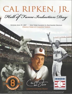 Cal Ripken Jr 2007 SGA Hall of Fame Induction Day 8.5 x 11 Limited Edition Print - Picture 1 of 1