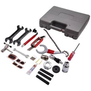 Bicycle Bike Repair Home Mechanic crank Tire Levers Wrench Tool Kit 25Pc - Picture 1 of 12