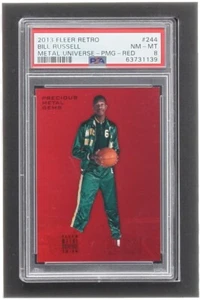 Bill Russell 2013-14 Fleer Precious Metal Gems "Metal Universe" PMG Card PSA 8 - Picture 1 of 2