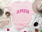 Amen Shirt, Christian Saying Shirt, Amen Tee, Prayer Pink 2D T-SHIRT Best Price