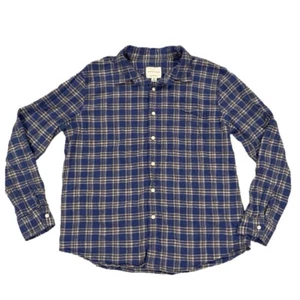 Camisa American Eagle Calce Ajustado Informal Con Botones Para Hombre L Azul Súper Suave A Cuadros - Imagen 1 de 11