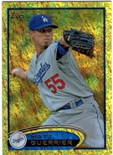 2012 Topps Update Gold Sparkle Dodgers Baseball Card #US217 Matt Guerrier