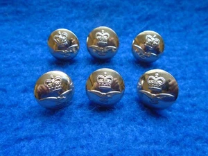 6 X ERII ROYAL AIR FORCE, RAF,  18MM ANODISED GOLD BUTTONS - Picture 1 of 4