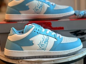 Warren Lotas Reaper Electric Blue Size 10.5 Dunk Low w/ WL Dustbag & Laces OG DS - Picture 1 of 13