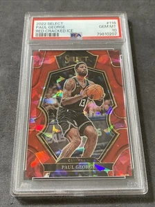 Select Paul George 2022 Red Cracked Ice #116 PSA 10💎 - Imagen 1 de 2