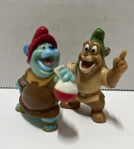 Lot of 2 Vintage 1991 Kellogg’s Disney Gummi Bears Gruffi Tummi Blue  PVC Loose Cover