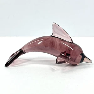 Delphin Kunstglas lila Andenken schönes Kunstglas - Bild 1 von 11