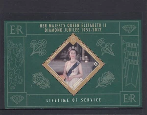 GIBRALTAR - 2012 QUEEN's DIAMOND Jubilee 3 Pound Block , Minisheet MNH - Royal - Foto 1 di 1