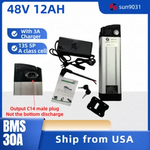 48V 12Ah 1000W EBIKE Battery Pack Lithium Ion BMS Electric Bicycles li-ion Cycle - Picture 1 of 14