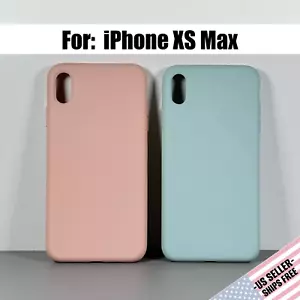 JUEGO DE 2 fundas de silicona diseñadas para iPhone XS MAX: rosa pastel y azul | USADAS - Imagen 1 de 17