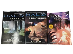 Complete Halo Series Lot of 3 Forerunner Saga Greg Bear Cryptum Halo Primoedium - Imagen 1 de 8