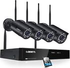 TMEZON 3MP 2K WLAN Überwachungskamera System Set Audio Funk CCTV 8CH 1TB Außen