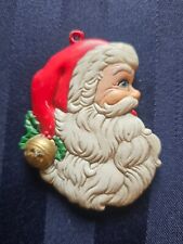 Vintage 1950s Santa Head 3" Christmas Ornament