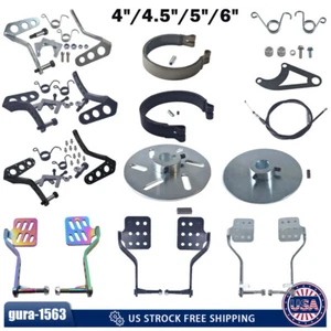 Brake Pedal Spring Kit Clutch Brake Lever 4"/4.5"/5"/6" Brake Band For Go Kart - Picture 1 of 112