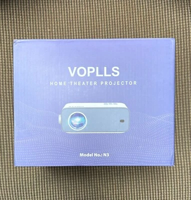 VOPLLS 1080P Full HD Supported Mini Video Projector, Portable Outd...
