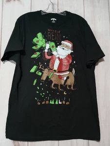 Holiday Times Tshirt Herren Large Weihnachten Santa Cash Rein - Bild 1 von 6