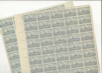 2 sheets of 1937 US 4c MNH stamps #793 Admirals Sampson Dewey& Schley; CV $74.20 - Image 1 of 4