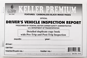 JJ Keller 8253 Detailed Driver's Vehicle Inspection Report DVIR w Pre-/Post-Trip - Foto 1 di 4