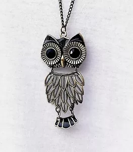 Owl Necklace; Large Bronze Owl Pendant on 45cm Chain By Purple Ivy Jewellery - Picture 1 of 5