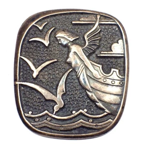 Vintage Soviet Russia Lovely Silver 875 Brooch Made in USSR 20.5g 1960s - Picture 1 of 9