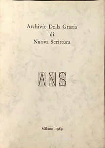 ARCHIVIO DELLA GRAZIA DI NUOVA SCRITTURA - 1989 - Foto 1 di 1