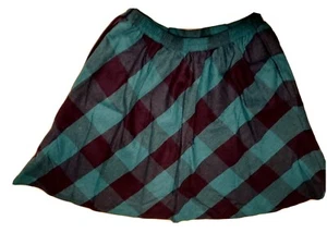 Vintage neu mit Etikett Personal Petites karierter Rock Wollmischung grün marineblau Gr. 12 Union neu aus altem Lagerbestand - Bild 1 von 8