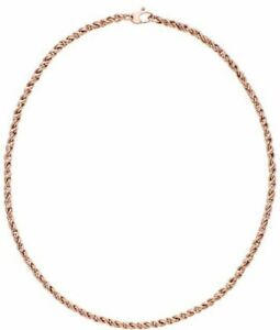 14KT Rose Gold Braided Curb Link 17" 3.7 mm 7 grams  Chain/Necklace 
