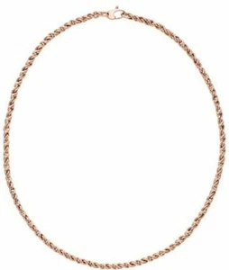 14KT Rose Gold Braided Curb Link 17" 3.7 mm 7 grams  Chain/Necklace  - Picture 1 of 7