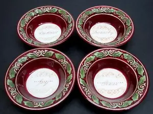 Set of 4 Amscan Festive Holiday Candy Nut Dishes Believe Family Joy Piece - Picture 1 of 3
