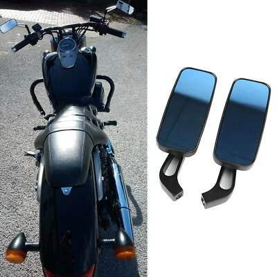 For Yamaha V Star 1300 1100 950 650 Rectangle Motorcycle Rear View Mirrors Black - Image 1 of 4