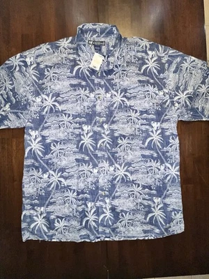 🐶 Новый с Ярлыками большие собаки гавайский рубашка с коротким рукавом размер XL пальмы - Изображение 1 из 4