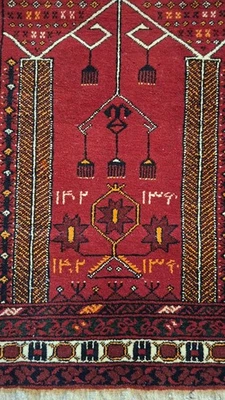 Handgeknüpfter Orient Gebetsteppich – datiert. - Bild 1 von 4