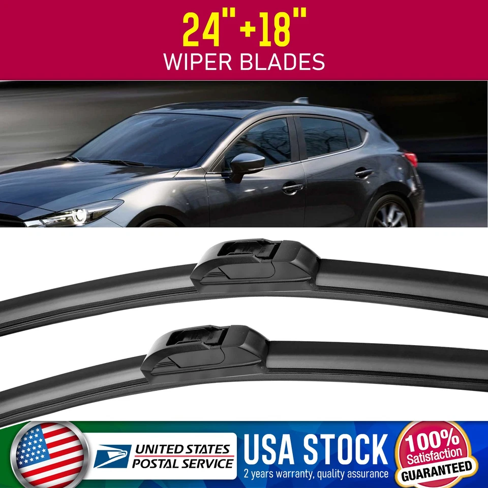 Limpiaparabrisas de coche 24"+18" para KIA Optima 2007-2015, juego de 2 ganchos en J Foto 1 de 4
