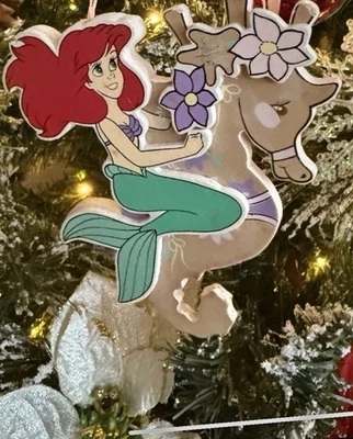 Vintage Disney Ariel La Sirenita Adorno de Navidad Recuerdo Años 90 Foto 1 de 3
