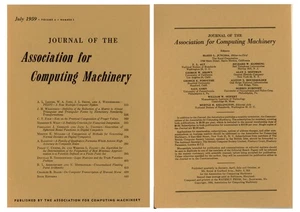 Vintage July 1959 Journal of the Association of Computing Machinery (ACM) - Bild 1 von 2