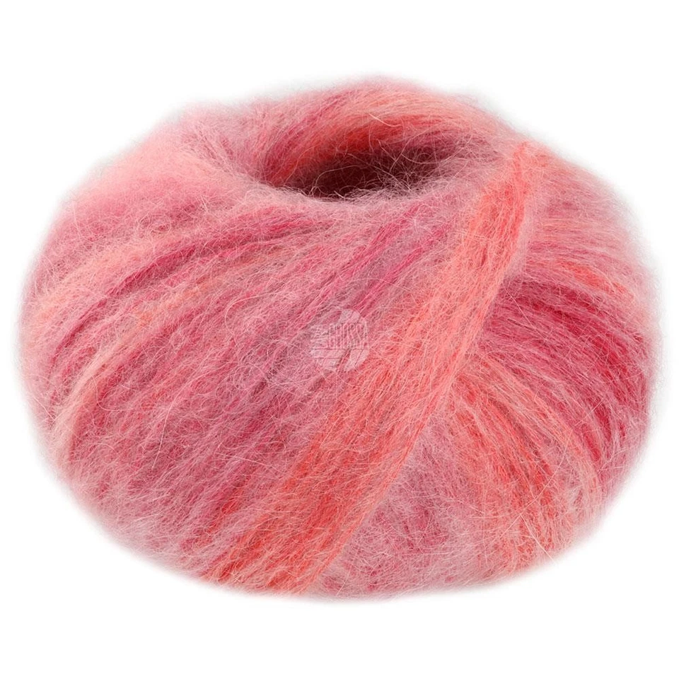 Wolle Kreativ! Lana Grossa - Superkid Seta Print Fb. 104 weinrot himbeer lachs - Bild 1 von 1