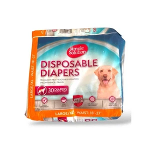 Simple Solution Disposable Dog Diapers Large XL 30 Ct Female In Heat Travel New - Picture 1 of 4