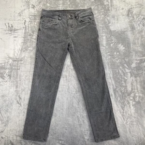 PRANA Slim Fit Corduroy Straight Jeans Men's Size 33x32 Gray Denim - Picture 1 of 9