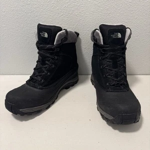 The North Face Men's Black Suede Chilkat Heat Seeker Winter Boots Size 12.5 - Picture 1 of 8