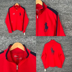 Ralph Lauren RLX Sweatshirt Mens L Polo US Open Tennis Big Pony Full Zip Sweater - Picture 1 of 24