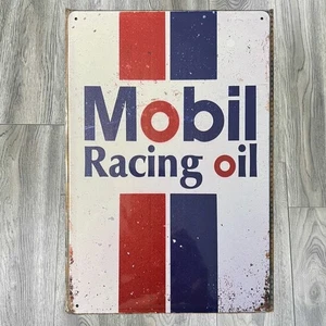 Mobil Racing Oil 8 x 12 Novelty Metal Sign Shrink-Wrapped New! - Picture 1 of 2