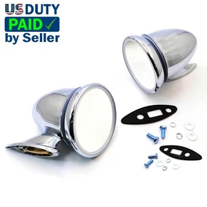 MGC MGB GT V8 ROADSTER COMPATIBLE PAIR CHROME MIRROR ( 2pcs ) - Picture 1 of 6
