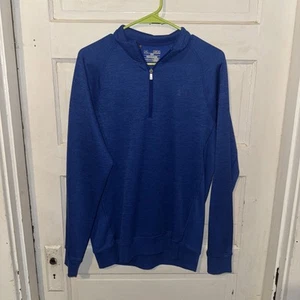 Under Armour Pullover Mens Medium Blue Long Sleeve 1/4 Zip Cold Gear Loose Fit - Picture 1 of 3