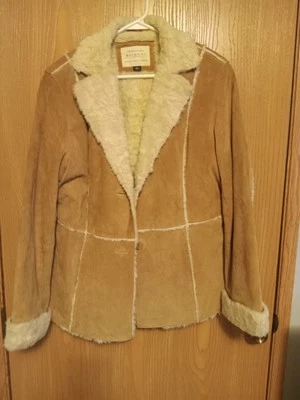 MAURICE'S ЖЕНЩИН ИЗ НАТУРАЛЬНОЙ КОЖИ ПАЛЬТО РАЗМЕР БОЛЬШОЙ КНОПКА ЗАКРЫТИЯ - Изображение 1 из 4