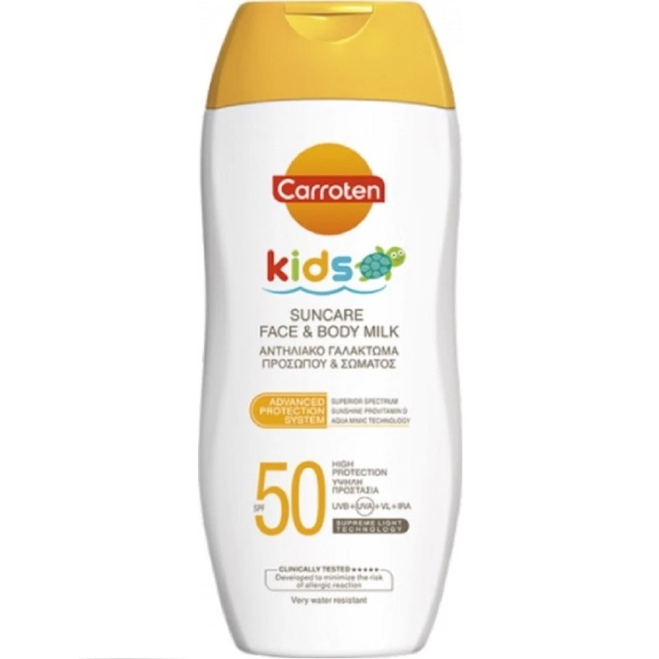 Carroten Kids Face & Body Kids Sunscreen Emulsion SPF50 200ml - Image 1 of 1